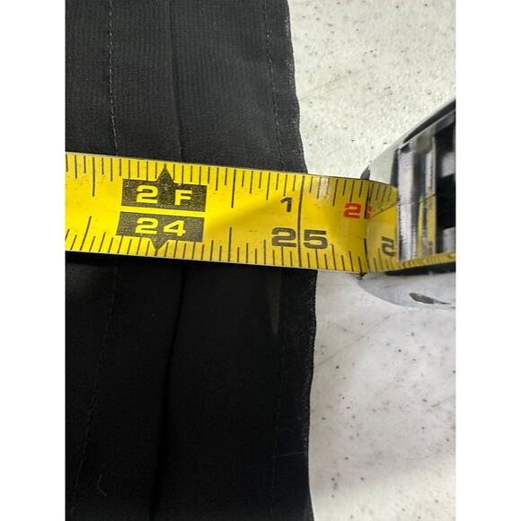 Womens M Hinge Black White Embroidered sleeveless Shirt Top w/ Lace Boho D52 - Picture 7 of 7